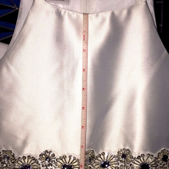 BONNIE JEAN TULLE & SATIN DRESS WITH BOLERO JACKET & RHINESTONE CLASP - Picture 11 of 13